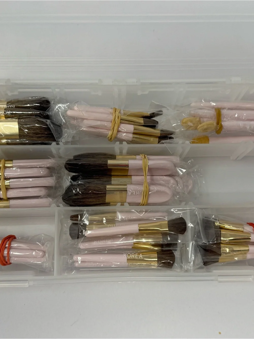 Lot of 65 Mary Kay Pink 2 1/4” Cake Eyeliner Sponge Shadow Blush Compact Brush